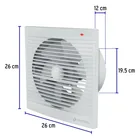 Extractor de aire de 8', blanco, VOLTECK 3