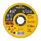 Disco abrasivo de corte preciso metal 4-1/2' x 1.6 mm PRETUL 1