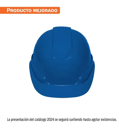 Casco de seguridad, ajuste de matraca, azul, TRUPER
