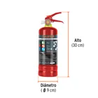 Extintor portátil recargable 1 kg, polvo tipo ABC, TRUPER 5