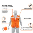 Chaleco brigadista reforzado, naranja, G, TRUPER EXPERT 2