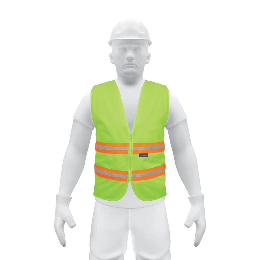 Chaleco de seguridad amarillo alta visibilidad con cierre
