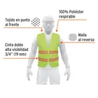 Chaleco de seguridad amarillo alta visibilidad con cierre 2