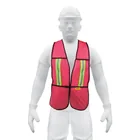 Chaleco de seguridad con cintas reflejantes, rojo, PRETUL 1