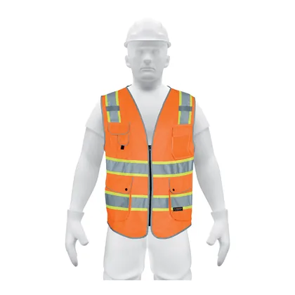 Chaleco de seguridad de alta visibilidad, naranja, EG,EXPERT