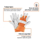 Guantes de carnaza y loneta, unitalla, TRUPER 3
