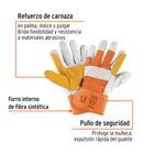 Guantes de carnaza y loneta, con refuerzo, unitalla, TRUPER 3