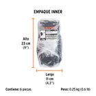 Guantes de nylon recubiertos de nitrilo arenoso, CH, TRUPER 6