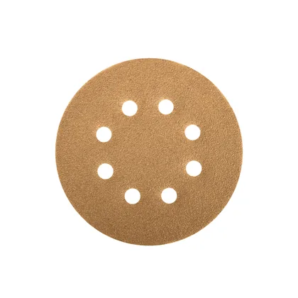Paquete con 5 discos de lija 5' grano 80, 8 perforaciones