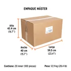 Bolsa con par de plantillas memory foam p/zapato talla 27 5