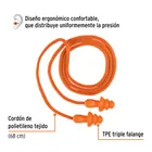 Tapón auditivo reutilizable con cordón, caja 50 pz 2
