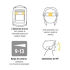 Careta electrónica para soldar sombra 9-13, fuego, PRETUL 3