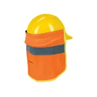 Cubrenuca para casco, naranja con reflejante, TRUPER 1