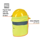 Cubrenuca para casco, verde con reflejante, TRUPER 2