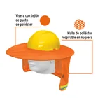 Protector solar plegable para casco, naranja con reflejante 2