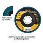 Disco laminado 4-1/2', grano 80 centro 7/8', fibra, PRETUL 6