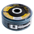 Disco laminado 4-1/2', grano 80 centro 7/8', fibra, PRETUL 9