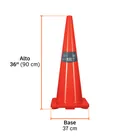 Cono de precaución de 90 cm de PVC, TRUPER 3