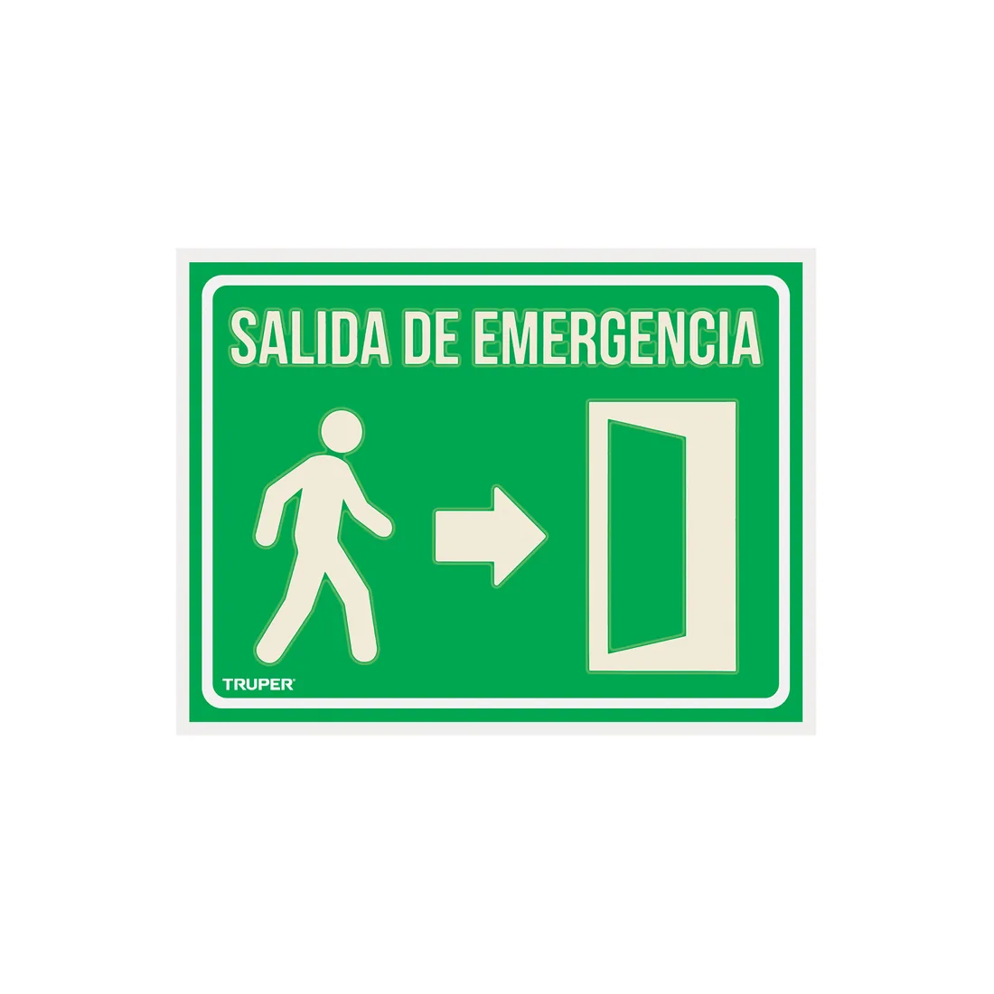 Letrero de señalización 'SALIDA DE EMERGENCIA', 21 x 28 cm