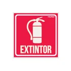 Letrero de señalización 'EXTINTOR', 19 x 19 cm, TRUPER 1
