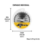 Disco sierra 7-1/4' p/madera, 24 dientes centro 5/8', PRETUL 5