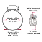 Bolsa con 10 abrazaderas sin fin #7, 9/16 - 1-1/16', FIERO 5