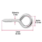 Blíster con 2 armellas cerradas de 23 x 110, FIERO 4