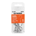 Blíster con 6 armellas abiertas de 20 x 70, FIERO 1