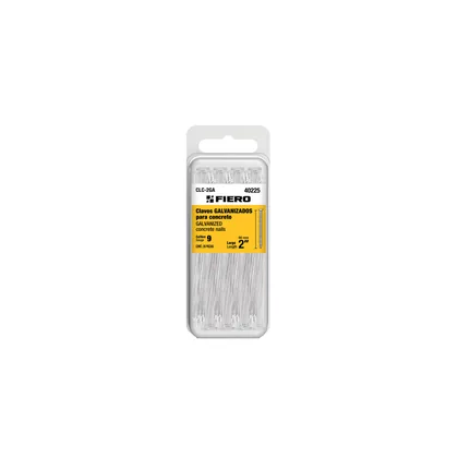Blíster con 20 clavos galvanizados para concreto 2', FIERO