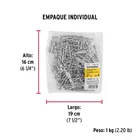 Bolsa con 1 kg de clavos para concreto galvanizados 2' 3