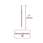 Blíster con 30 clavos estándar 2' sin cabeza, FIERO 3