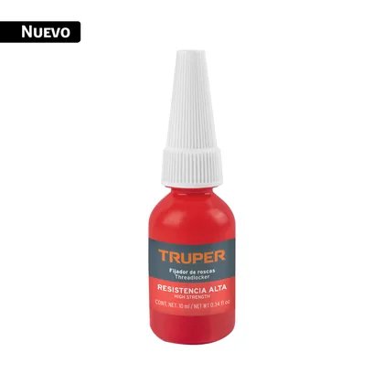 Fijador de roscas, permanente, 10 ml, rojo, TRUPER