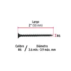 100 pijas #6 x 2'cabeza plana phillips multiusos 3