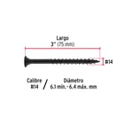 100 pijas #14 x 3'cabeza plana phillips multiusos 3
