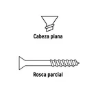 100 pijas #14 x 3'cabeza plana phillips multiusos 4