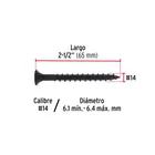 100 pijas #14 x 2-1/2'cabeza plana phillips multiusos 3