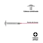 100 pijas #8 x 1' cabeza cruz K-LATH punta broca, FIERO 5