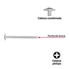100 pijas #8 x 2' cabeza cruz K-LATH punta broca, FIERO 5