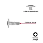 100 pijas #8 x 1/2' cabeza cruz K-LATH punta broca, FIERO 5