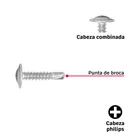 100 pijas #8 x 3/4' cabeza cruz K-LATH punta broca, FIERO 5