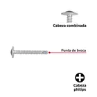 100 pijas #8 x 1-1/4' cabeza cruz K-LATH punta broca, FIERO 5