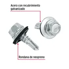 100 pijas #14 x 3/4' hexagonal, punta broca con rondana 2