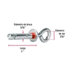 Bolsa con 4 taquetes expansivos 8x50 mm con armella cerrada 2