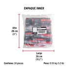 Bolsa con 20 taquetes de plástico 1/4', FIERO 6
