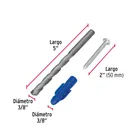Kit de 20 taquetes 3/8' con pijas #12 y 1 broca 3/8', FIERO 3