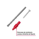 Kit de 20 taquetes 1/4' con pijas #8 y 1 broca 1/4', FIERO 2