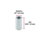 Bolsa con 5 tuercas cople, 1/4' acero galvanizado , FIERO 2