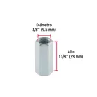 Bolsa con 5 tuercas cople, 3/8' acero galvanizado , FIERO 2