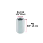 Bolsa con 5 tuercas cople, 5/16' acero galvanizado , FIERO 2