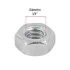 Blíster con 25 tuercas 1/4' hex de acero galvanizado, FIERO 3